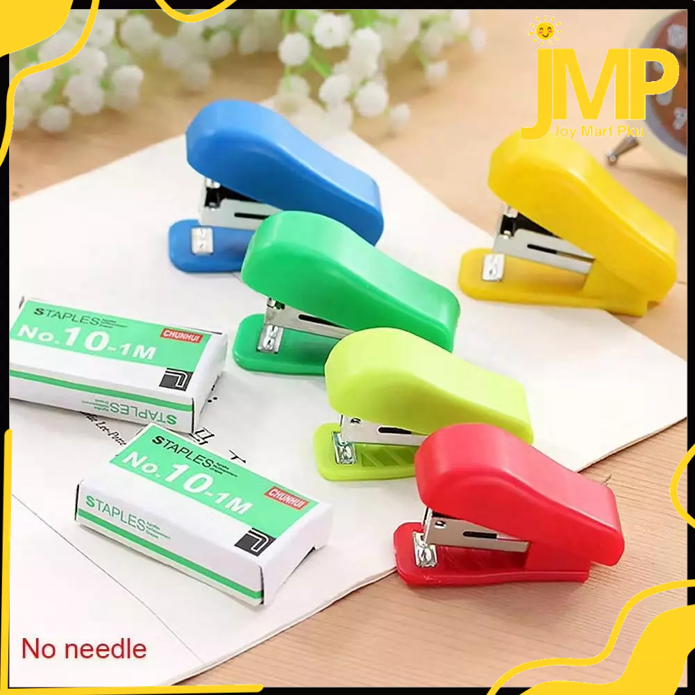 

JMP - Staples Stapler Mini Kecil Set Unik Lucu Bonus Isi ATK Portable Alat Penjepret Kertas Mini Free Refill 1 Baris Isi Ulang No 10 10-1m Unik Lucu Bonus Isi ATK Anak Sekolah SD SMP Perlengkapan Kantor Cute Bookbinding Machine Fixing