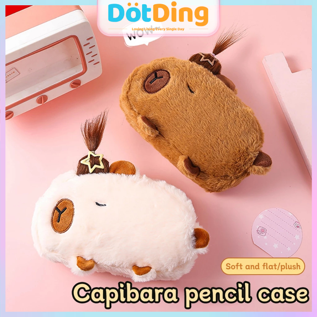 

Tas Pensil Kapibala Untuk Siswa Pria Dan Wanita Dengan Penampilan Tinggi Multi-Layer Pensil Kasus/Capybara Plush Pencil Case Creative Pouch Pencil Box Large Capacity Pen Bag Cute Funny Student Stationer H504