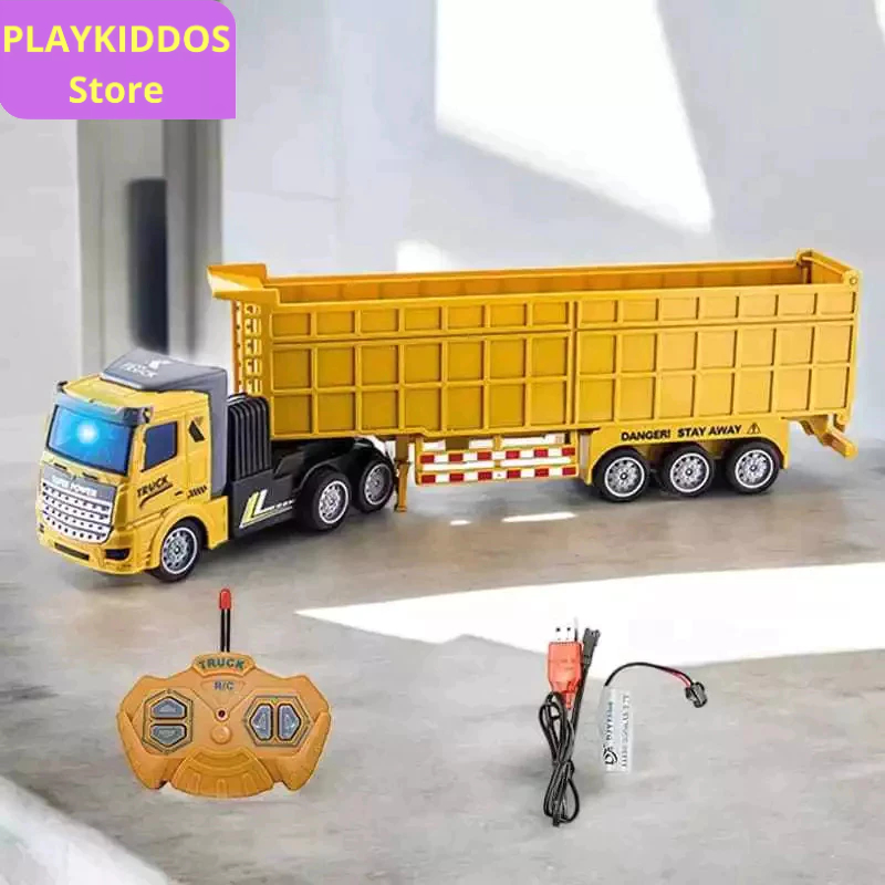 Mainan Truck Trailer Rc Mainan Truk Semi Trailer Remote Control Semi Trailer Dump Truck RC