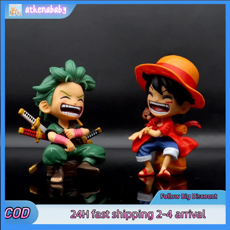 [COD]Action Figure One Piece Zoro Roronoa Resin Luffy Zoro Sanji Hadiah anak-anak One Piece Model