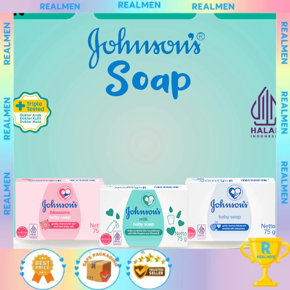 JOHNSON'S Baby Body Soap Batang box 75gr - Sabun Bayi Batang 75gr