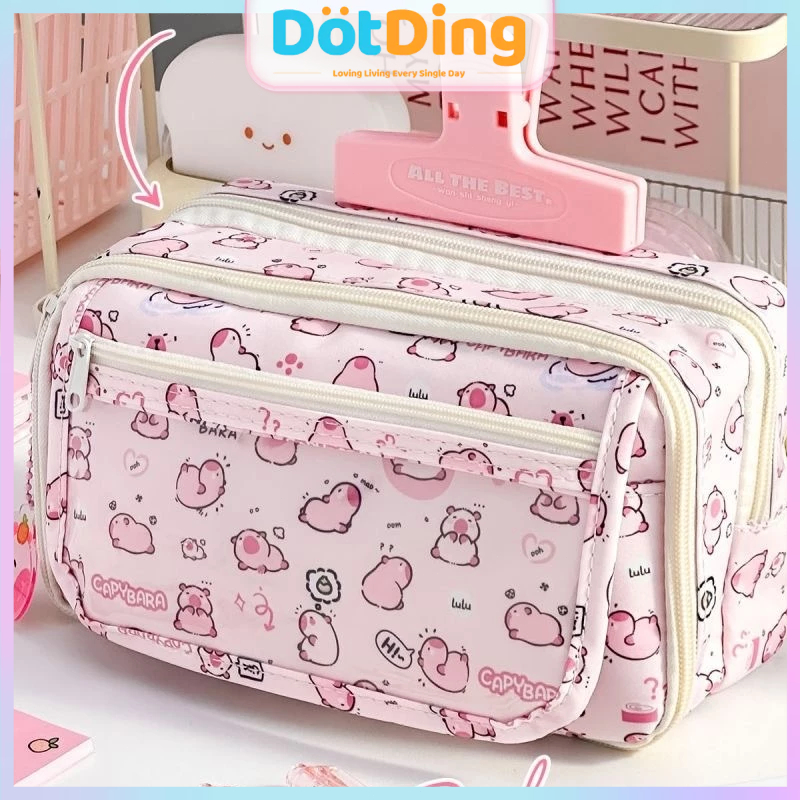 

Kapibala Pencil Bag Siswa Perempuan Siswa Tinggi Kasus Kapasitas Besar Kasus Siswa SMA Siswa Gadis Nyeri Tas Pensil Tas Sekolah Perlengkapan Kantor/New Ultra 3Layer Loopy Pencil Case Canvas Pen Bag Kapibala Pencil Punch for Student School Stationery H496