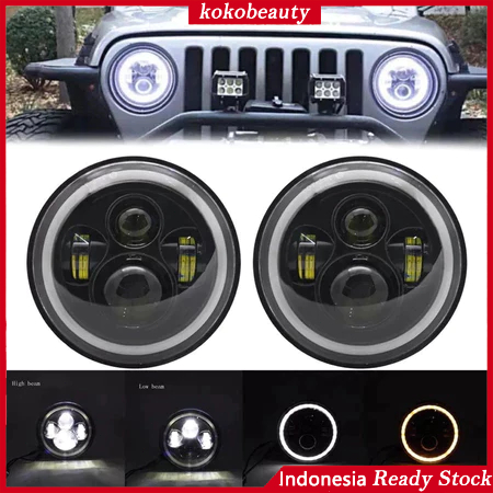 Lampu LED Projie Daymaker Putih Kuning Lampu Daymaker Projie Running LED 7 Inch Lampu Utama Projie