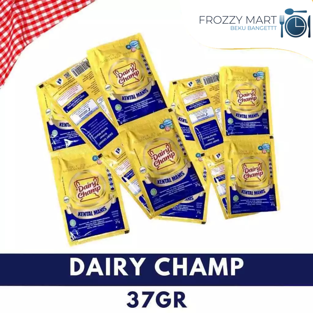 

DAIRY CHAMP Krimer Kental Manis 37gr – 1 Renceng Isi 6 Sachet | Krimer Praktis & Ekonomis