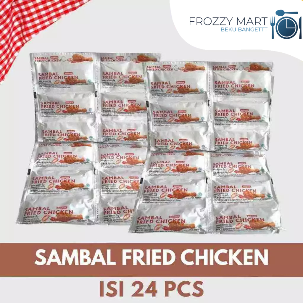 

Sambal Fried Chicken Isi 24 Pcs – Sambal Sachet Pedas Praktis untuk Ayam Goreng & Nasi Kotak