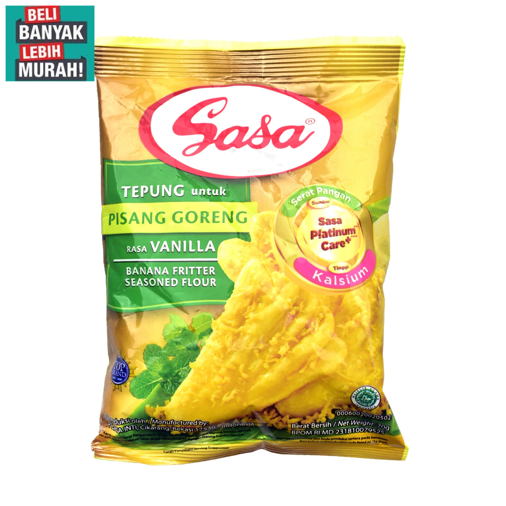 

SASA TEPUNG BUMBU PISANG 210 GR ( BELI BANYAK MAKIN MURAH )++