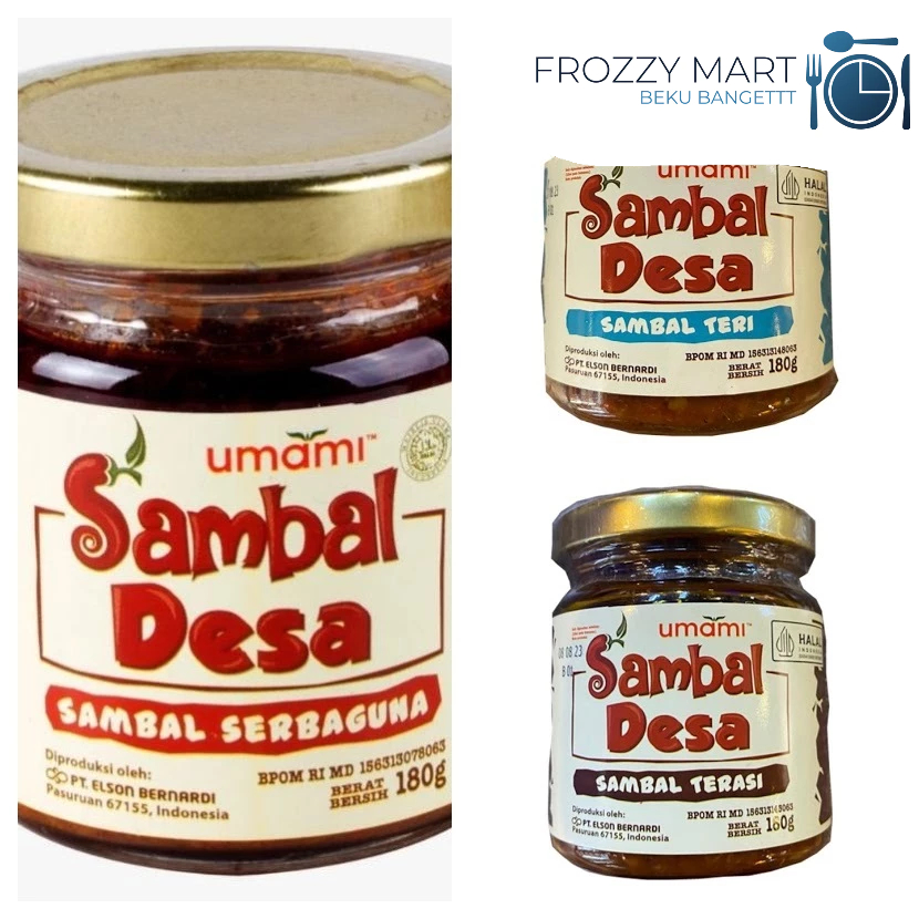 

Umami Sambal Desa | Sambal Serbaguna, Sambal Teri, Sambal Terasi 180gr
