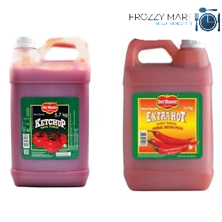 

Del monte Saus Tomat Galon 5,7kg | Saus Sambal Extra Hot Galon 5,5kg