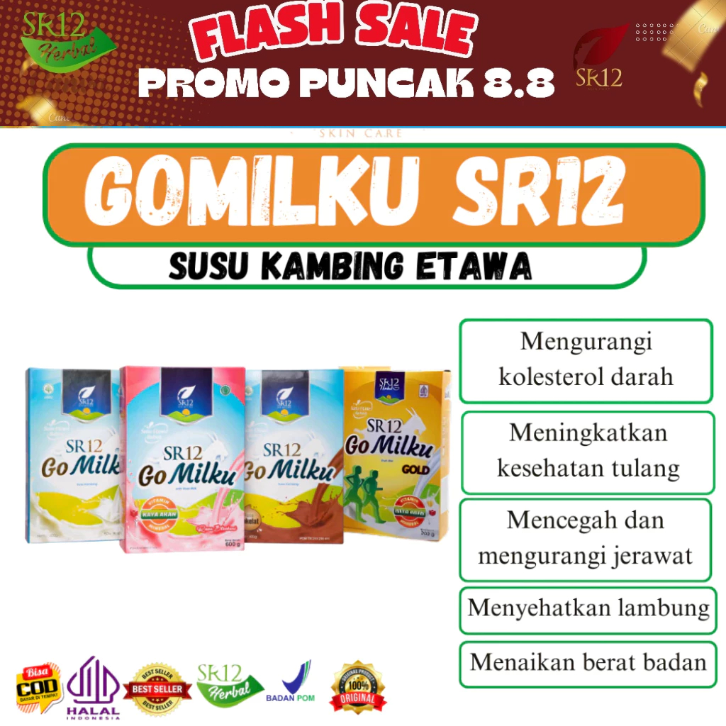 

SR12 GOMILKU / SUSU KAMBING / SUSU KAMBING ETAWA KUALITAS PREMIUM / IMUN BOOSTER