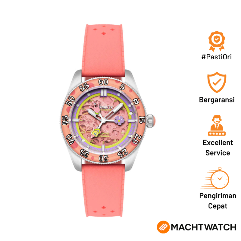 [PRJ 12.12] Jam Tangan Pria Spinnaker Croft Mid-Size SP-5152-03 SpongeBob SquarePants Peek-a-Boo Sea