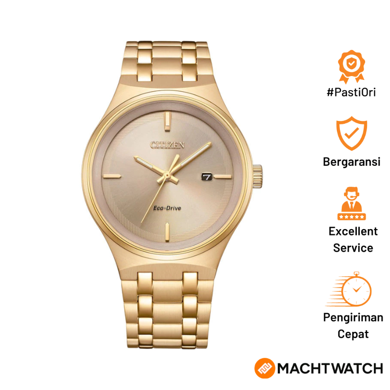 [PRJ 12.12] Jam Tangan Pria Citizen Eco Drive BM7653-50Q Men Rose Gold Dial Rose Gold Stainless Stee
