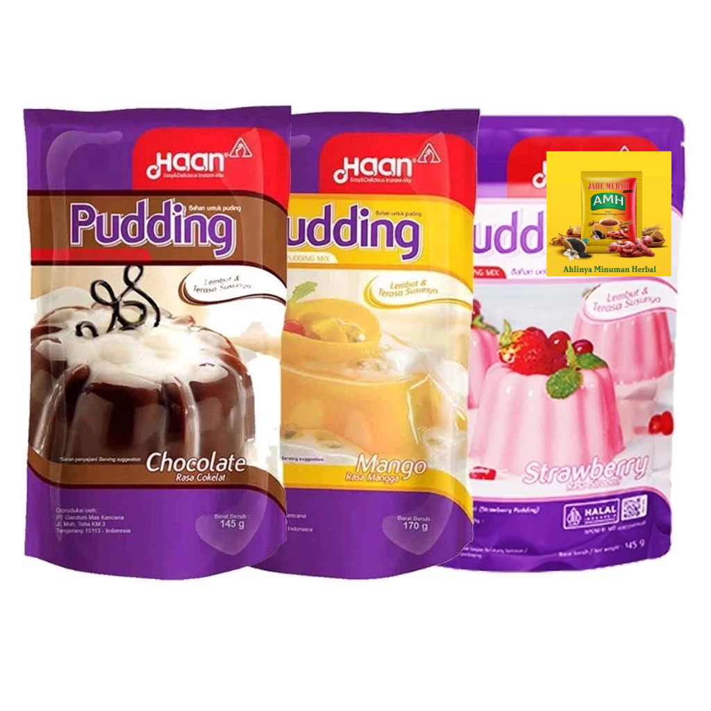 

Haan Pudding Coklat, Mangga, Strawberry 145gr | Puding