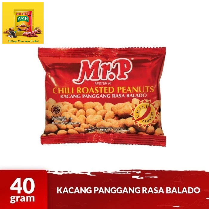 

Mr. P - Kacang Panggang Rasa Balado 40gr - Chili Roasted Peanuts