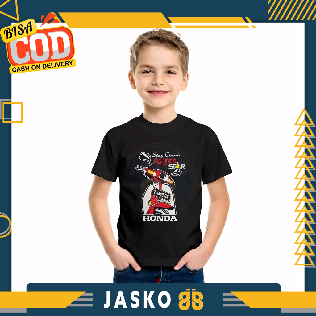 Baju Tshirt Anak Motor Honda Astrea Star Stay Classic Request Plat Nomor Baju Otomotif