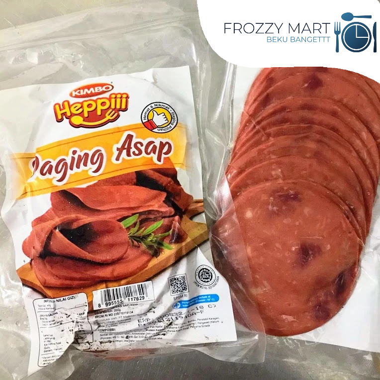 

Kimbo Hepiii Daging Asap 200gr isi 12 slice | Smoked Beef Slice Siap Masak