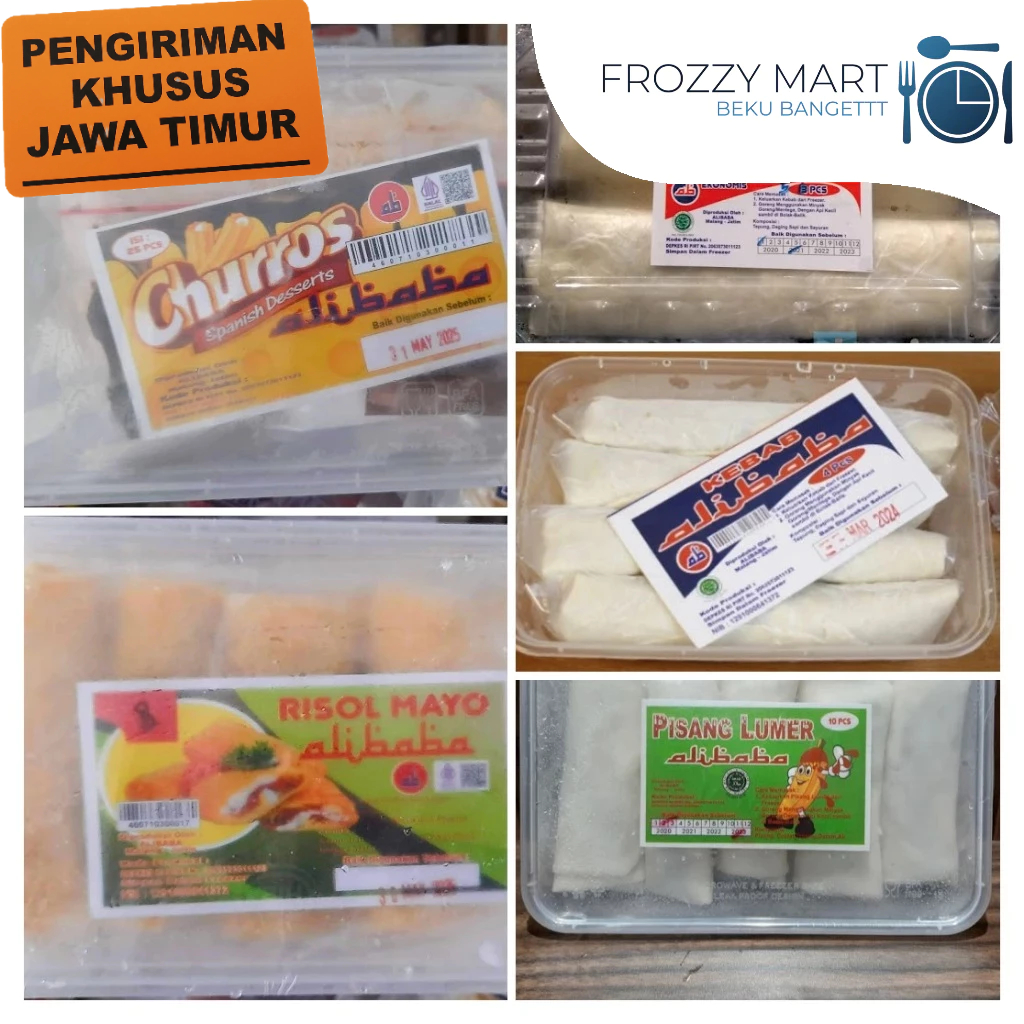 Alibaba Snack Series | Piscok Lumer, Churros, Kebab, Risoles Mayo – Frozen Food