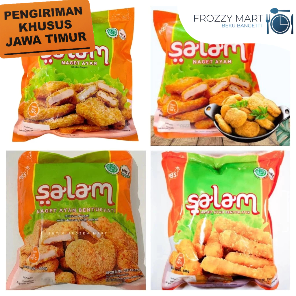 

Salam Frozen Nugget Ayam 500gr | Original, Bentuk Hati, Stick