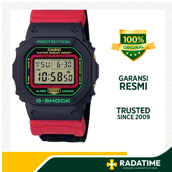 Jam Tangan Pria Casio G-Shock Winter Premium Model 100% Original Canvas DW-5600THC-1DR