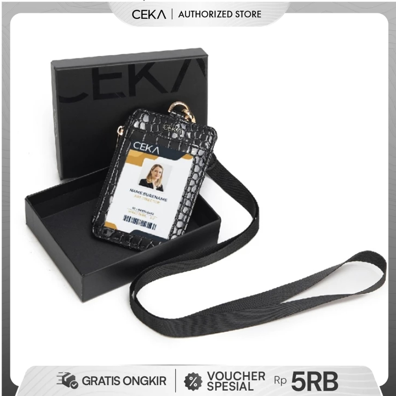 

[GRATIS BOX] CEKA Authorized Lanyard ID Card Holder Name Tag Kartu Tanda Pengenal - Binca