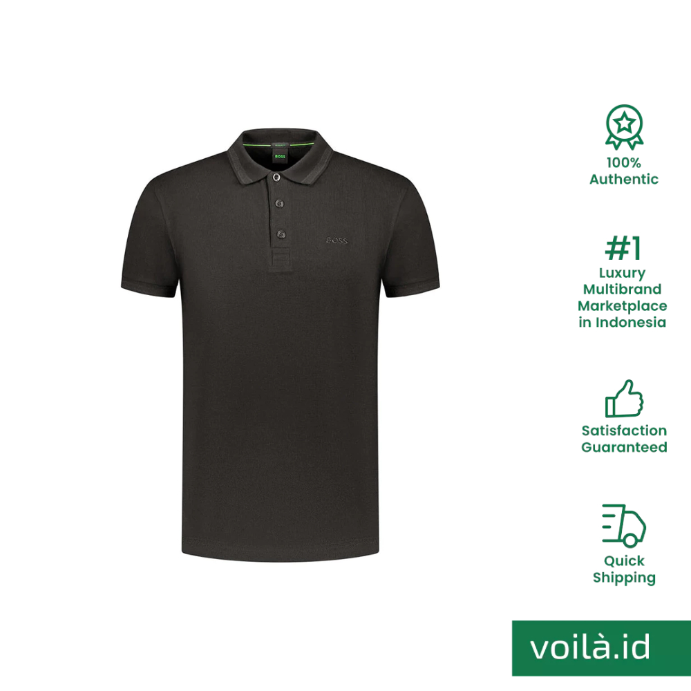 Style Paddy Contrast Logo Polo Shirt Black