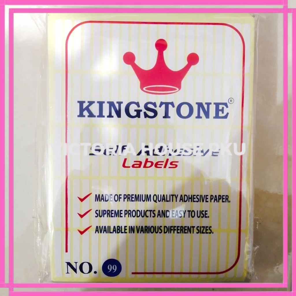 

VHP - Label Sticker KINGSTONE - Sticker Self Adhesive Labels / Label Harga KINGSTONE NO 99 109 104 121 107 123 112 103 108
