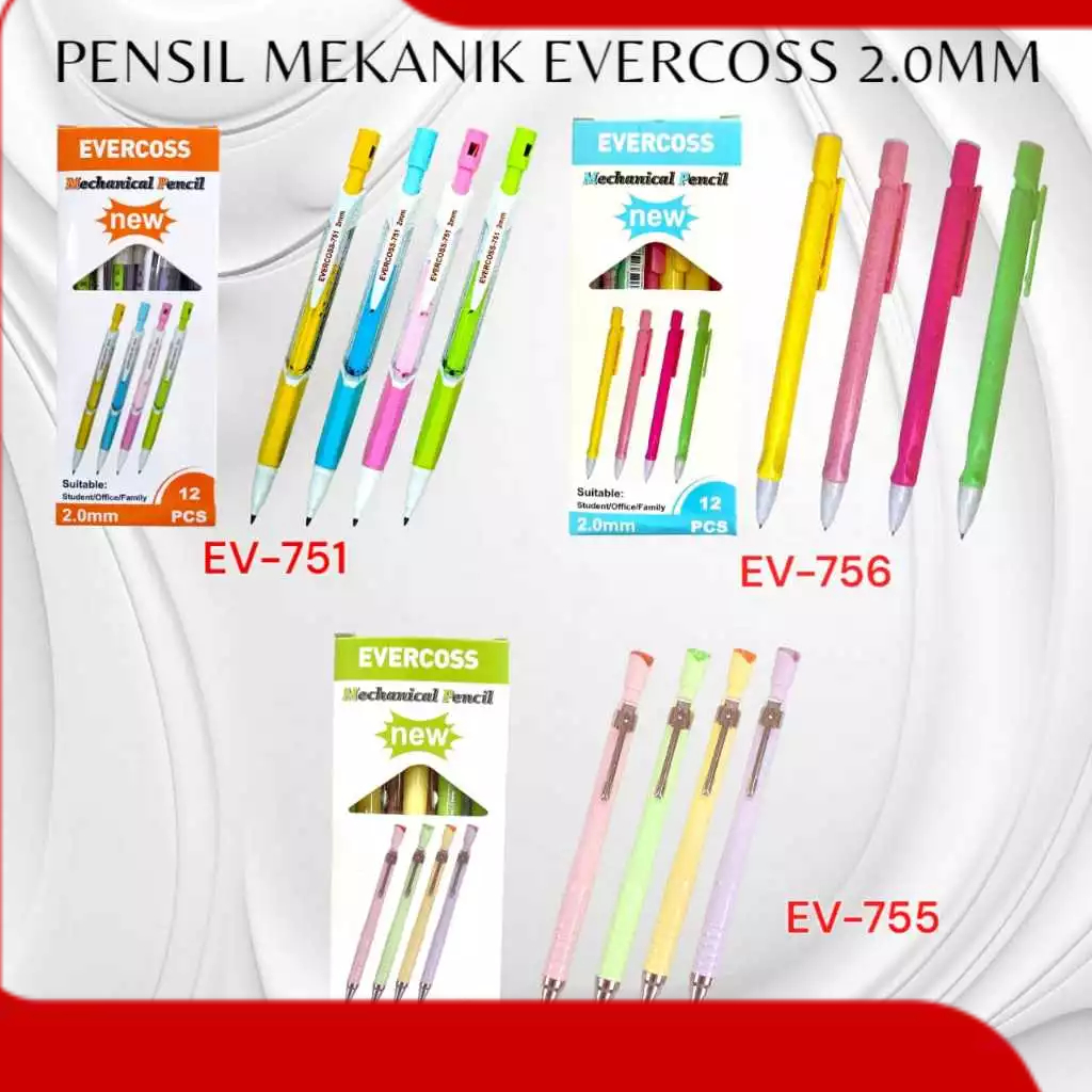 

(1x12) PENSIL MEKANIK EVERCROSS 2.0 MM / PENSIL MEKANIK