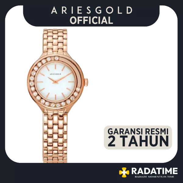 [FREE MUG] Jam Tangan Wanita Aries Gold Original Rose Gold Garansi L-5041-RG-MP