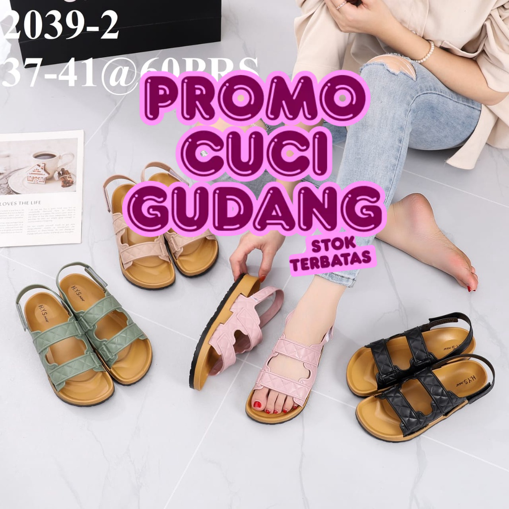 Sandal Jelly Import Tali Belakang NEW COLOUR HYS 2039-2