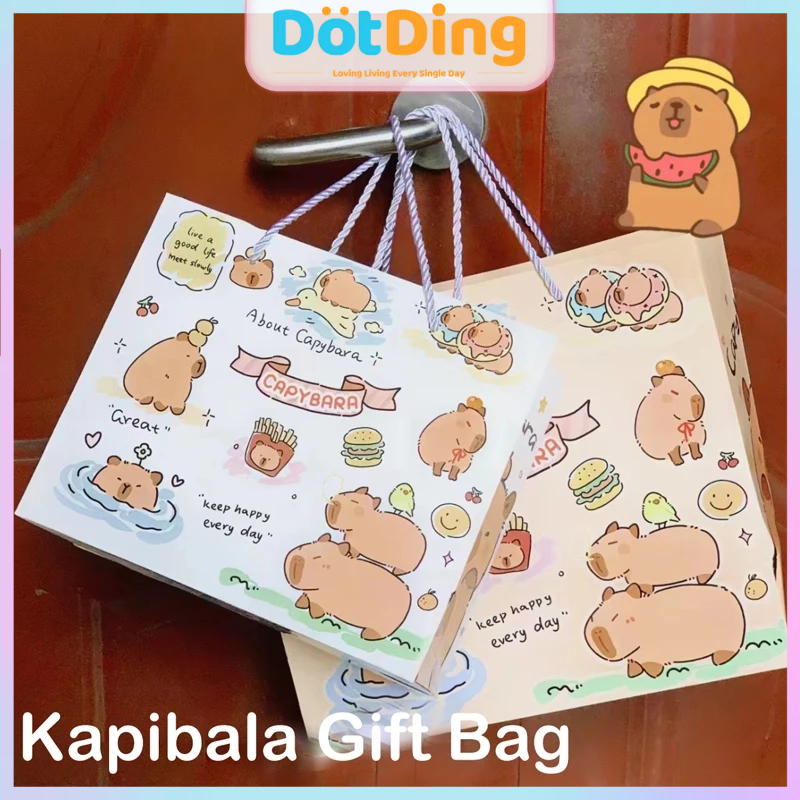 

[DOTDING]Kapibala Kabu Kabu Baru Lucu Tag Kertas Kertas Tas Hadiah Ulang Tahun Tas Belanja Bagus Setelah Kedatangan Tas Belanja Rumah Ukuran Besar/Capybara Gift Bag Cute Handbag Paper Bag H778