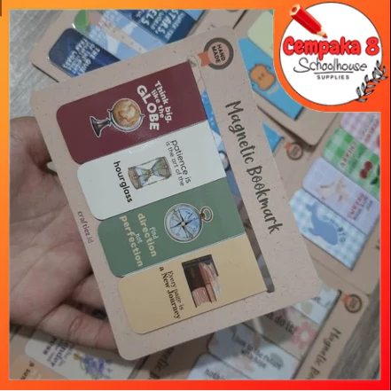 

Pembatas Buku Magnet Handmade Magnetic Bookmark Isi 4