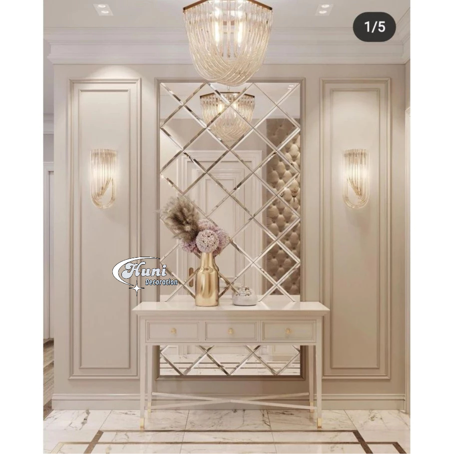 CUSTOM DEKORASI CERMIN DINDING BEVEL/ KACA BEVEL/CERMIN WAJIK BEVEL/ CERMIN BEVEL READY STOCK