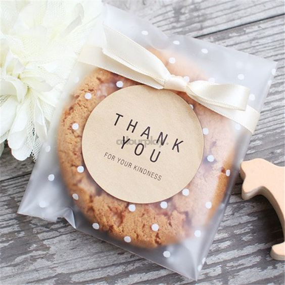 

Brown Round Thank You Label Sticker (4 pcs/sheet) [Colourplay]