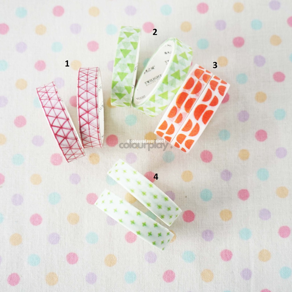 

W1239 Pattern 9mm x 3m Washi / Masking tape [Colourplay]