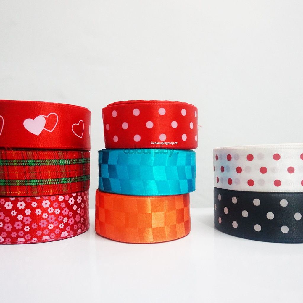 

Pita DIY/Craft/Kado - satin 1 inch motif per meter [Colourplay]