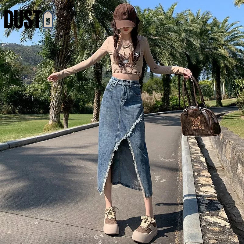 [Harga Terjangkau]  Dust Ariella Denim Skirt Wanita Rok Denim S-3XL