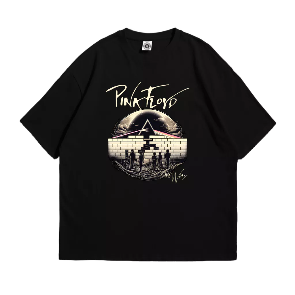 Whuts Store Tshirt  Pink Floyd The Wall Personil Kaos Plesetan Music Hitam Combed 24s