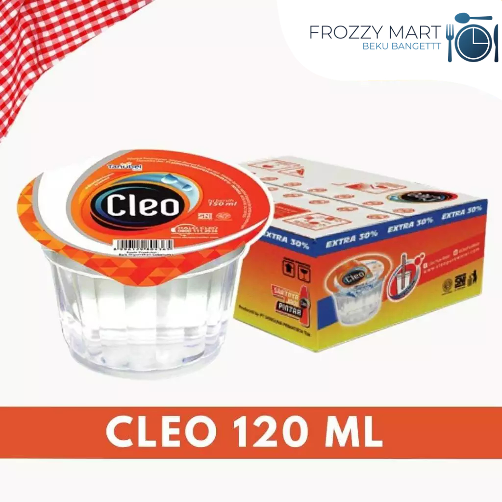 

CLEO Air Mineral 120ml – 1 Karton Isi 40 Gelas | Air Minum Sehat & Praktis