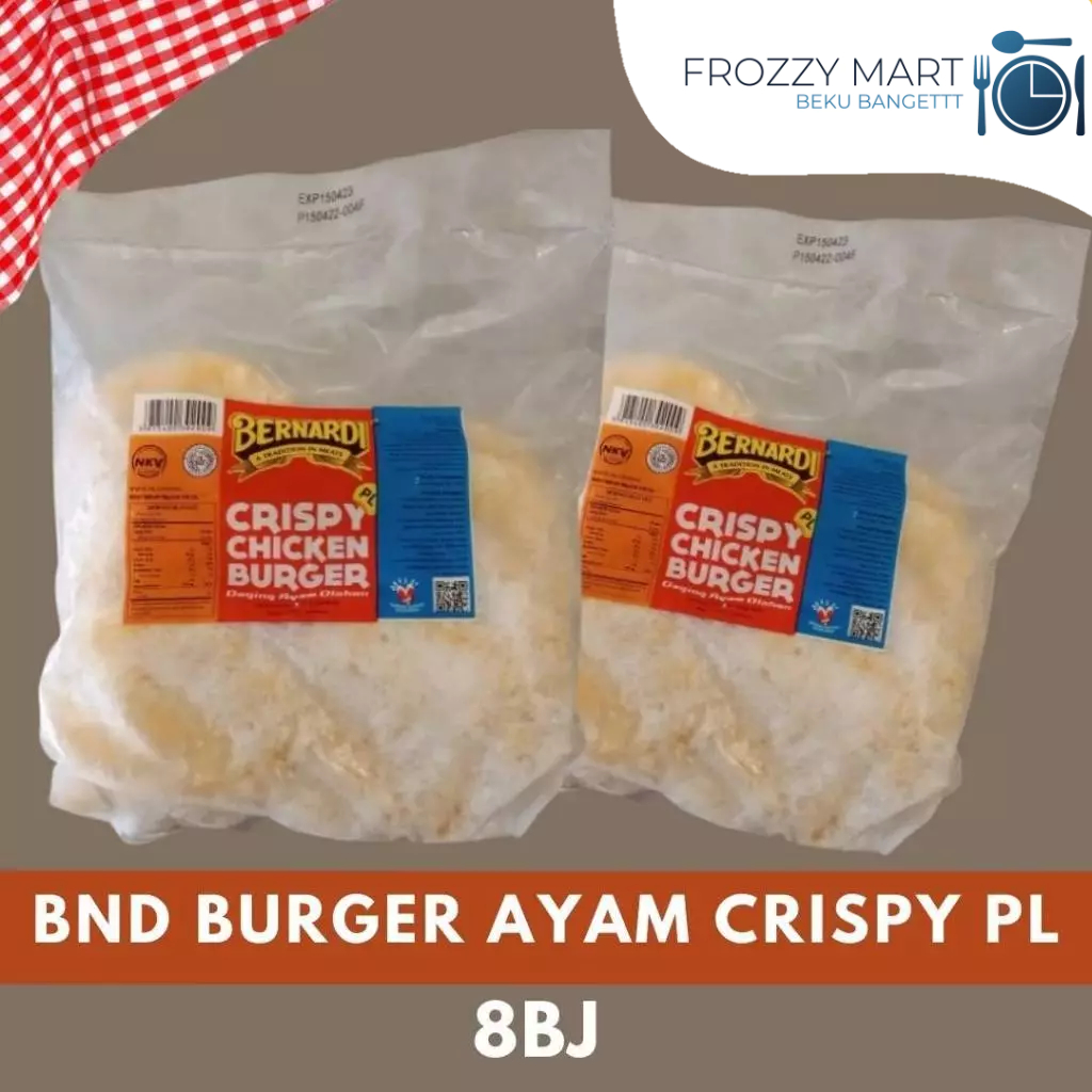 

Bernardi Burger Ayam Crispy PL 8 BJ – Patty Ayam Krispi Frozen Food