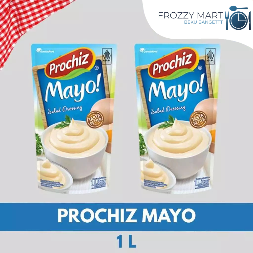 

PROCHIZ Mayonnaise 1L – Mayo Kental Gurih Cocok untuk Burger, Salad & Sandwich