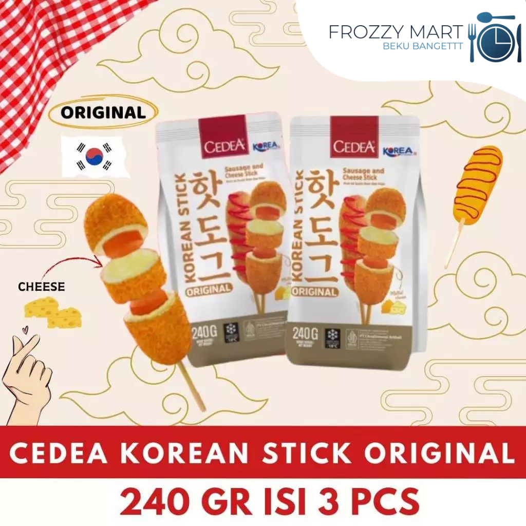 

CEDEA Korean Stick Original 240gr Isi 3 | Korean Stick Potato 300gr Isi 3 – Camilan Lezat Frozen