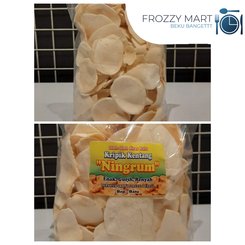 

Keripik Kentang Batu Malang Kemasan 100 & 200gr | Camilan Khas Malang | Gurih & Bikin Ketagihan!