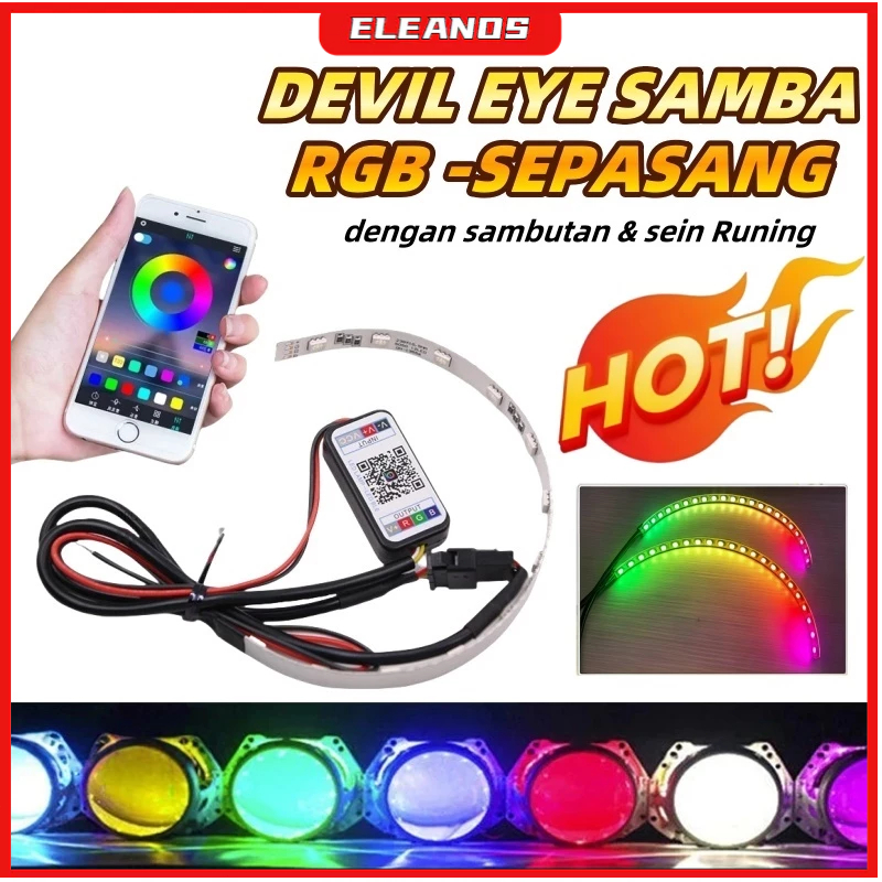 22Led Devil Rgb/demon Eyes Rgb/devil Eyes Rgb/Mobile App/lampu Devil Rgb/lampu Demon Devil Eyes