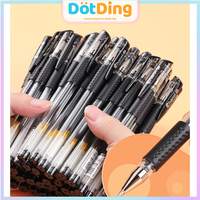 

[DOTDING]100PCS Pulpen Gel 0.5mm Hitam Biru Merah Isi Ulang Pulpen Grosir untuk Siswa Perlengkapan Sekolah Alat Tulis