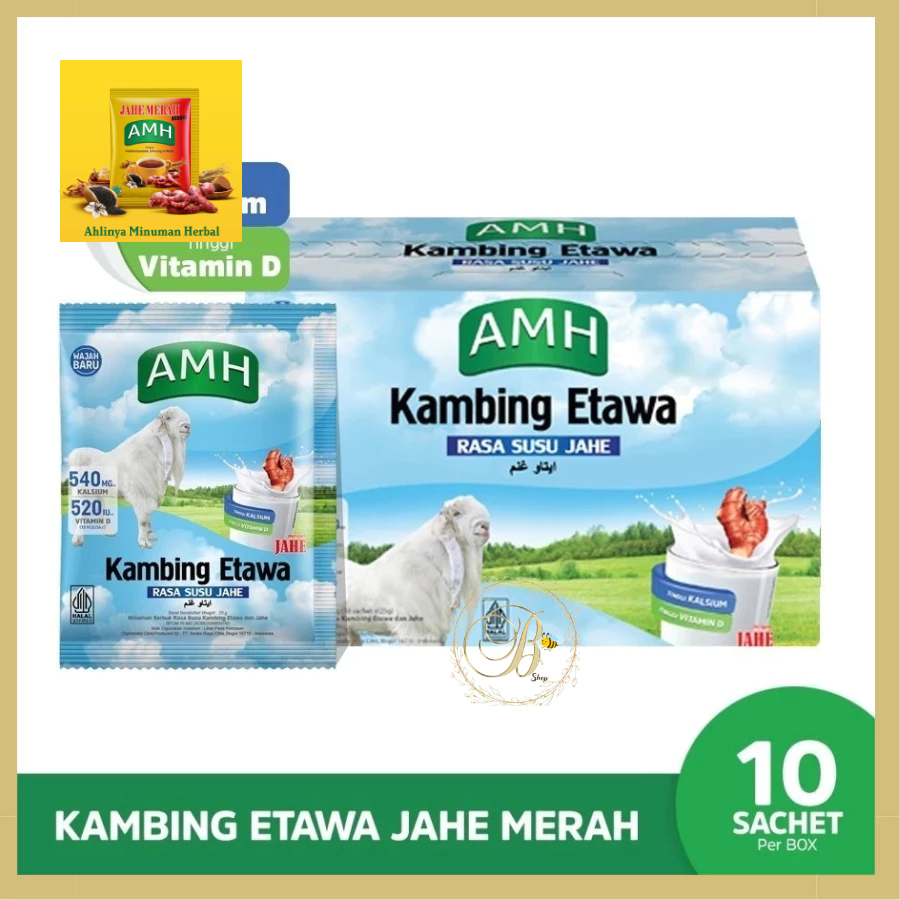 

AMH Kambing Etawa Variant Jahe Box (10 sachet) | Susu Kambing