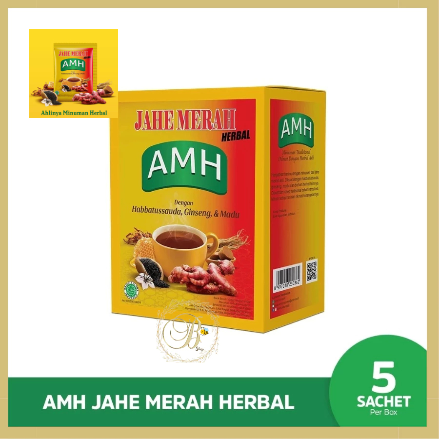 

AMH Jahe Merah Herbal BOX (5 sachet) | Jahe Merah | Box Minuman Herbal
