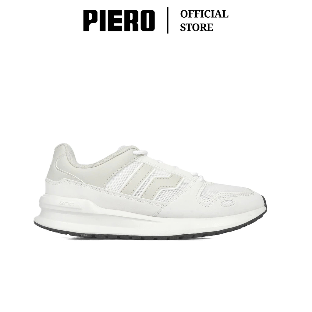 PIERO SEPATU SNEAKERS WANITA JOGGER 24 W WHITE/LT GREY/BLACK PIE1000389