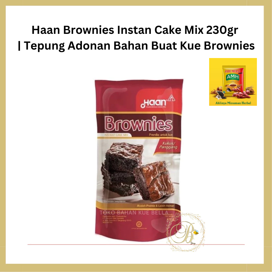 

Haan Brownies Instan Cake Mix 230gr | Tepung Adonan Bahan Buat Kue Brownies