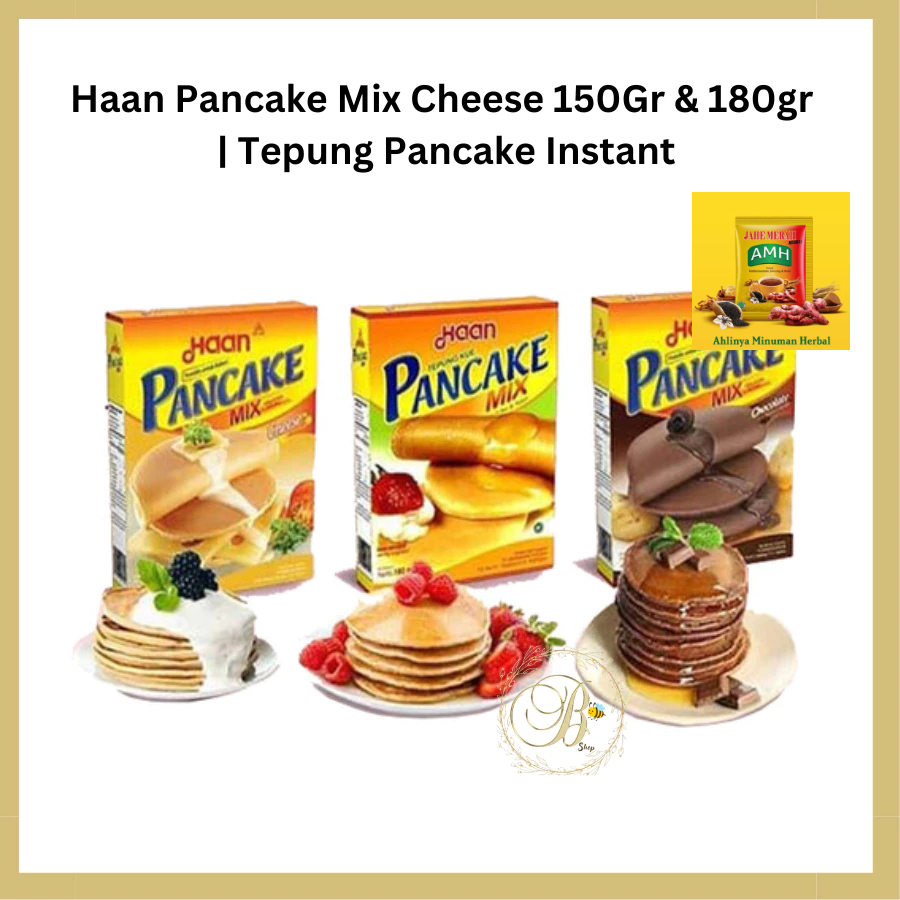 

Haan Pancake Mix Cheese 150Gr & 180gr | Tepung Pancake Instant