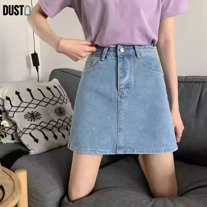 [Diskon 50%] Dust Skort Denim Rok Celana Jeans Wanita Rok Pendek Highwaist
