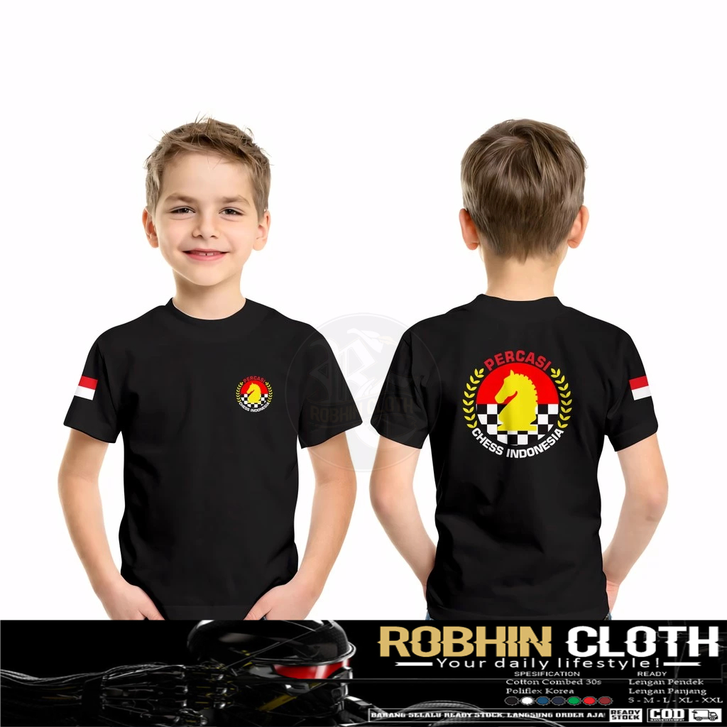 Kaos Baju Anak PERCASI Chess Indonesia Persatuan Catur Seluruh Indonesia DB Kaos Distro